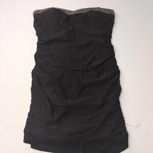 City Triangles - Flirty Black Chiffon No Sleeve Lined Mini Dress - Size 15